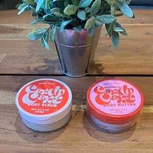 Candy Cane Body Scrub and Body Butter Set - Red and White